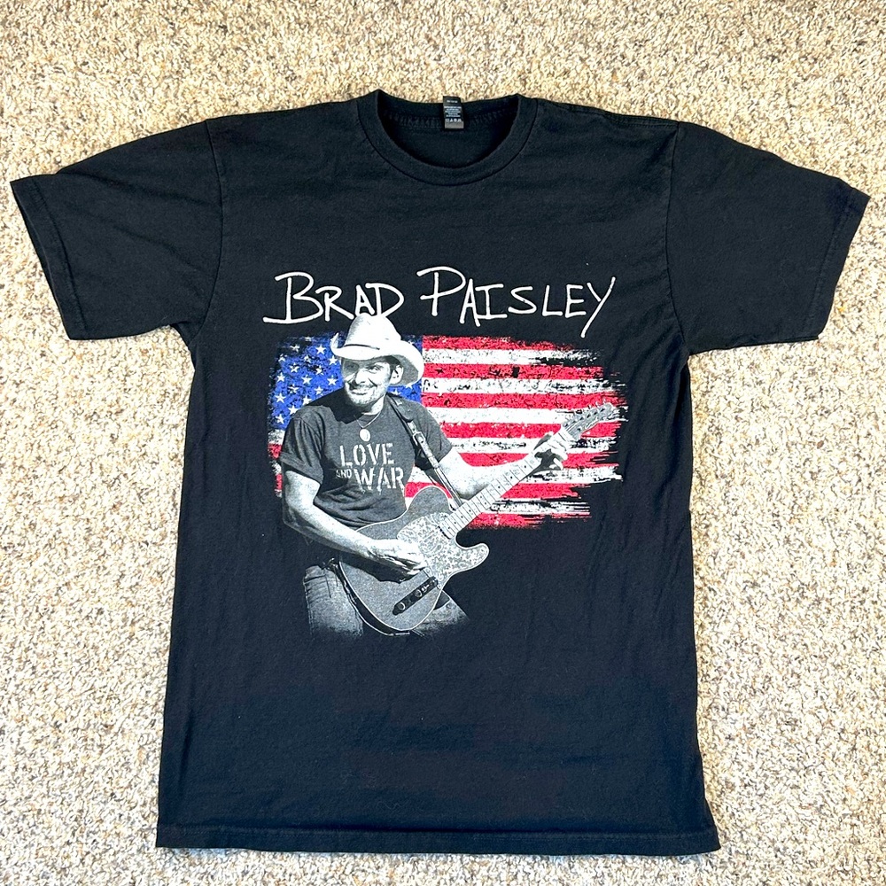 Brad Paisley Shirt Adult M Weekend Warrior World Tour T Shirt Black